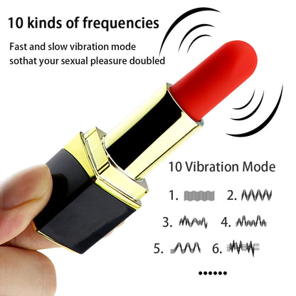 Lipstick-shaped vibrating massager, small and affordable female masturbator