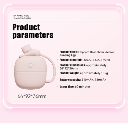 Elephant Small Meow Series Earphones Meow Jump Egg