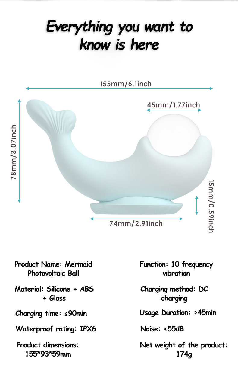 Mermaid Solar Vibrating Stick