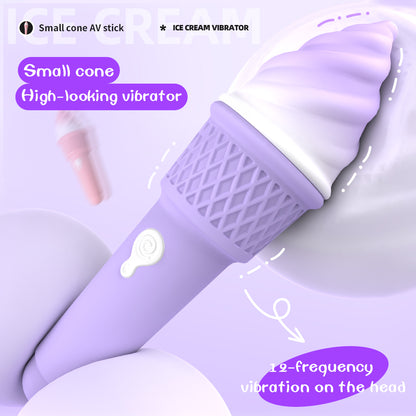 Ice cream cone clitoral massage vibrator masturbator