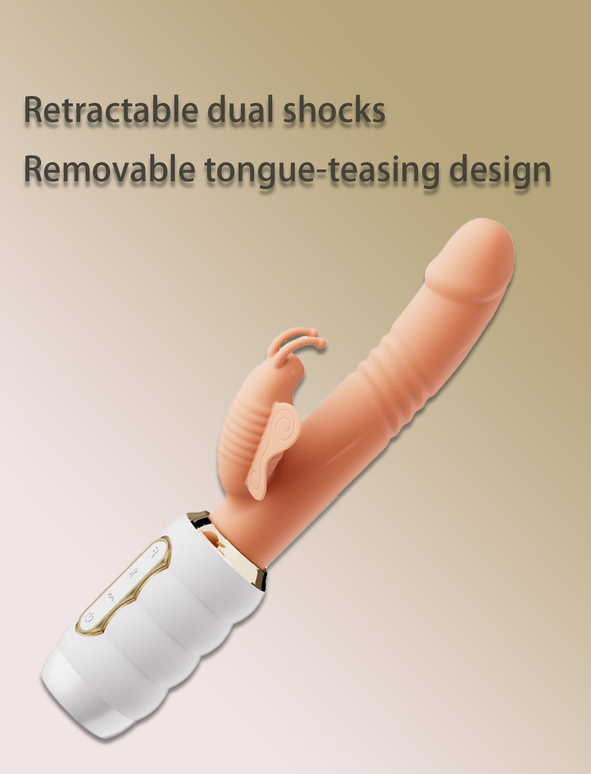 Vibrator retractable double vibration tongue teasing female masturbator