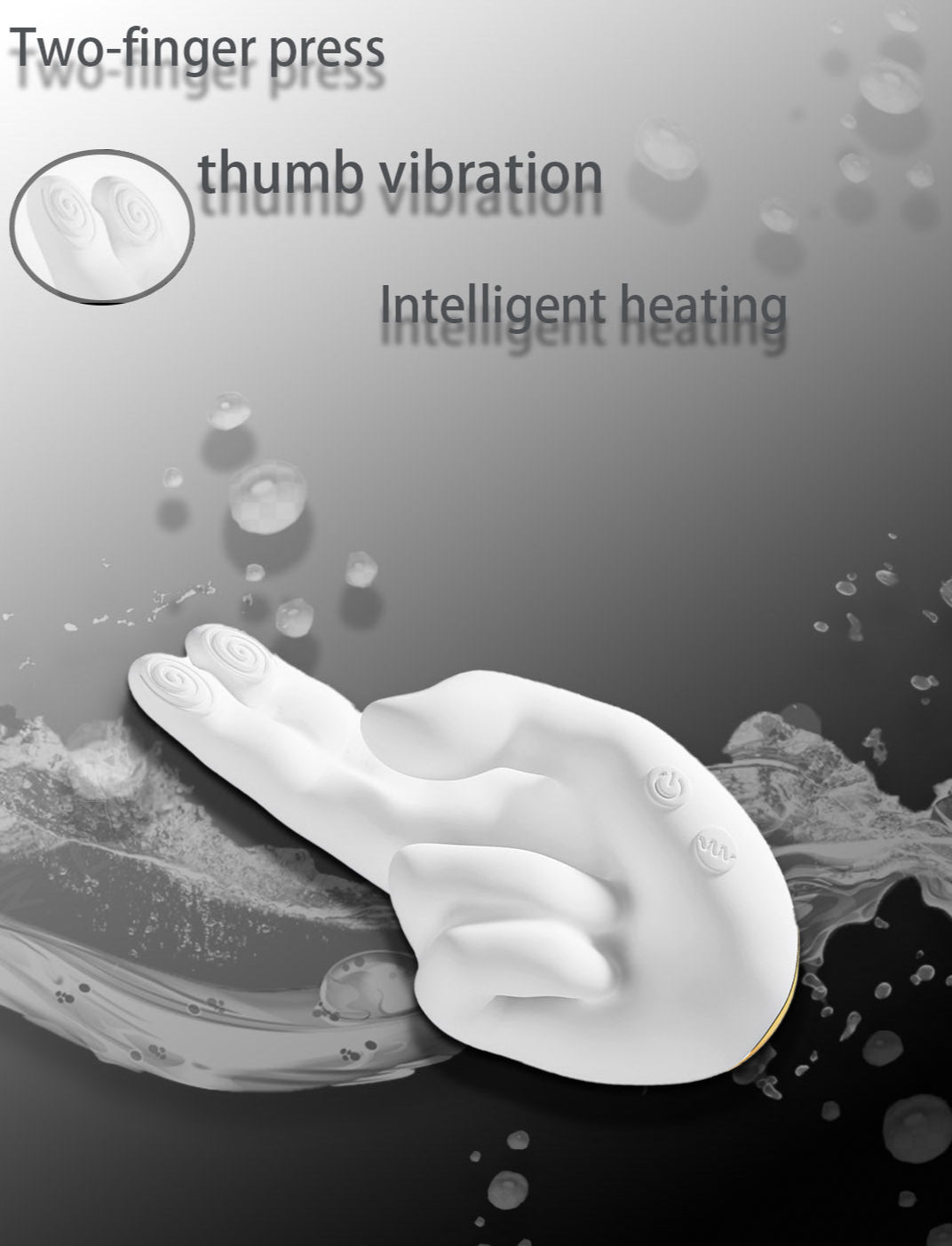 Gold right hand G-spot vibrator with heating, can be inserted into the clitoris to stimulate instant orgasm masturbation massager