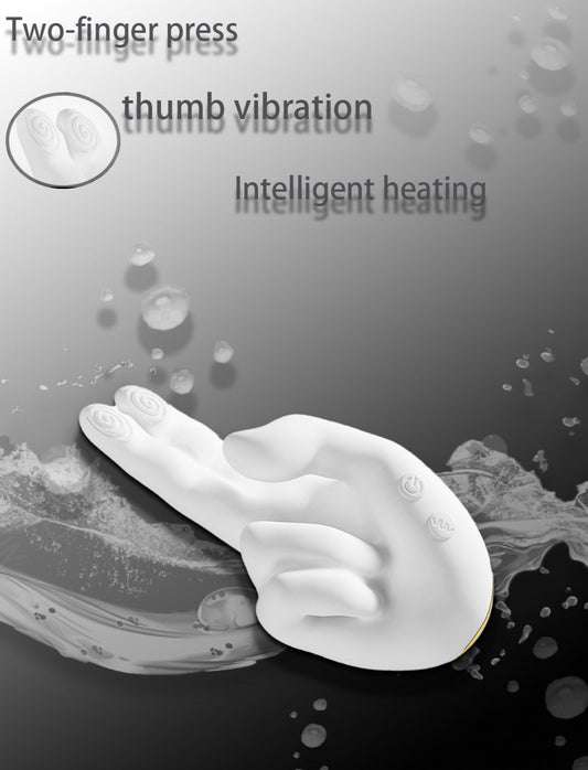 Gold right hand G-spot vibrator with heating, can be inserted into the clitoris to stimulate instant orgasm masturbation massager