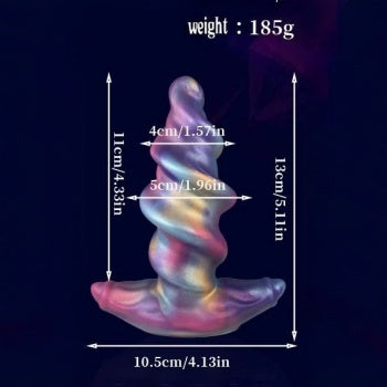 Silicone spiral anal plug, irregularly shaped dildo