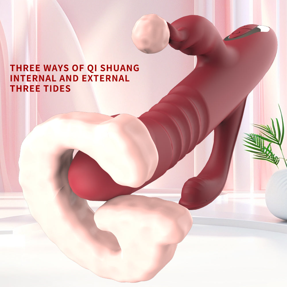 Adult telescopic vibrating electric massager for women