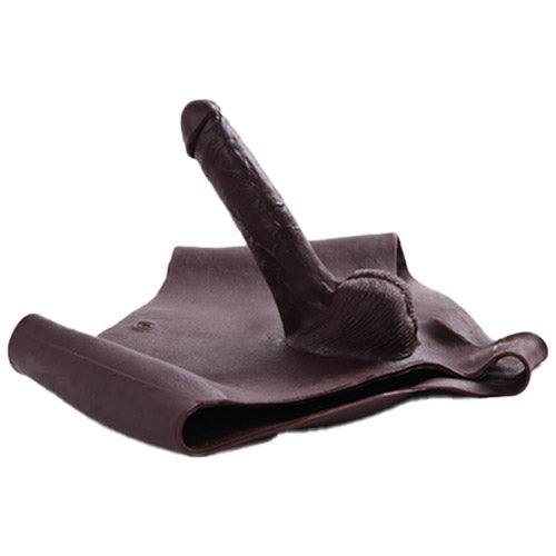 Good boy wearing silicone dildo