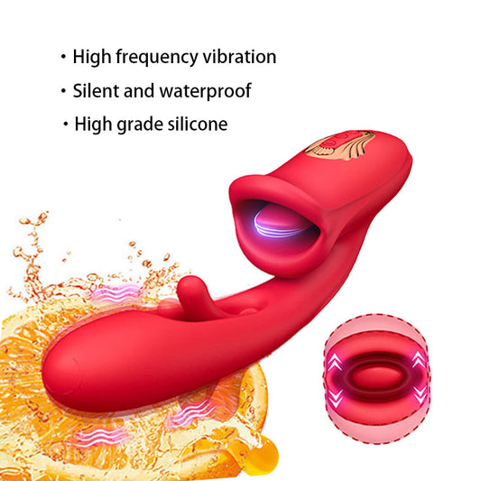 Three-in-one sucking and slapping vibrator