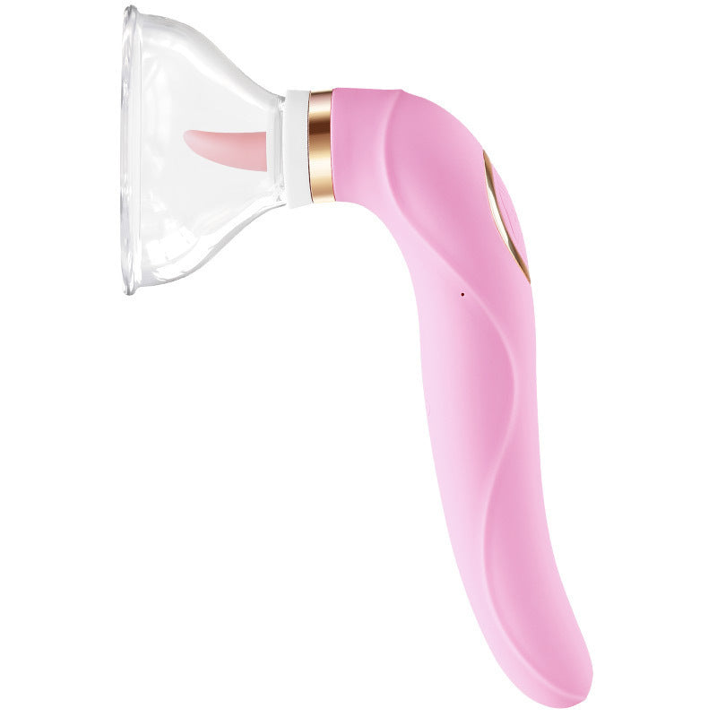 Female simulated soft tongue breast massager