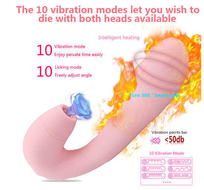 Vibrating breast suction and rotating massage female masturbator