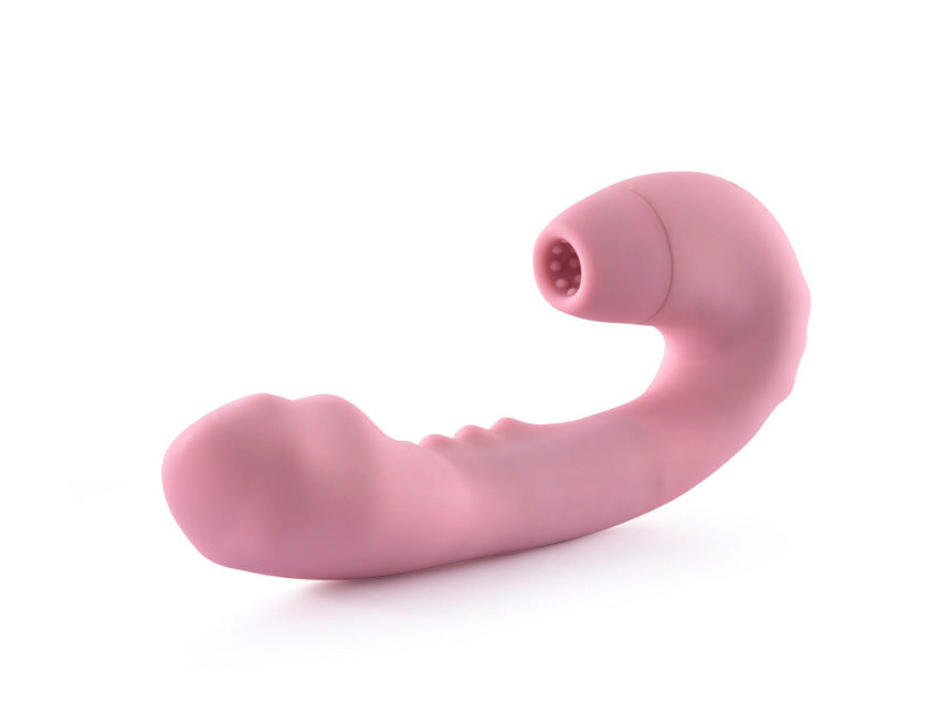 Vibrating breast suction and rotating massage female masturbator