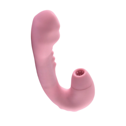 Vibrating breast suction and rotating massage female masturbator