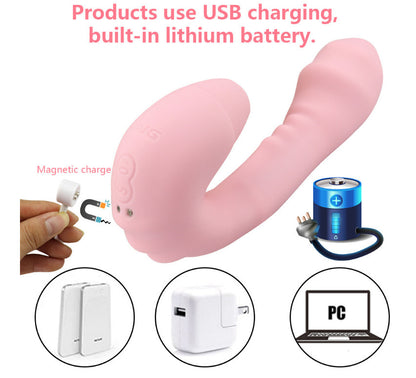 Vibrating breast suction and rotating massage female masturbator