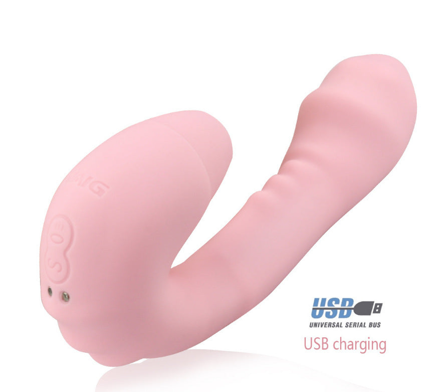 Vibrating breast suction and rotating massage female masturbator
