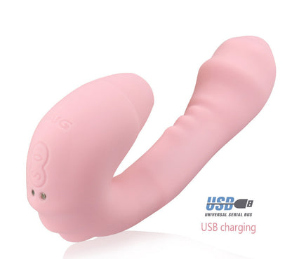 Vibrating breast suction and rotating massage female masturbator