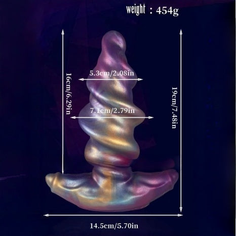 Silicone spiral anal plug, irregularly shaped dildo