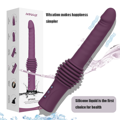 Remote Control Hands-Free Telescopic Vibrating Heating Female Masturbator