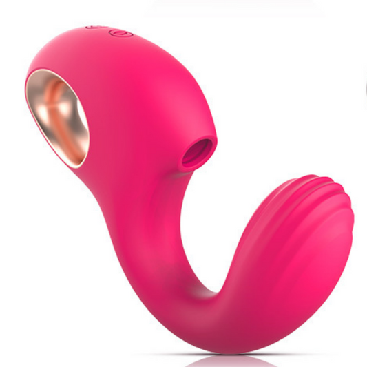 G-spot sucking stick with gradient color tongue licking orgasm vibrating masturbator