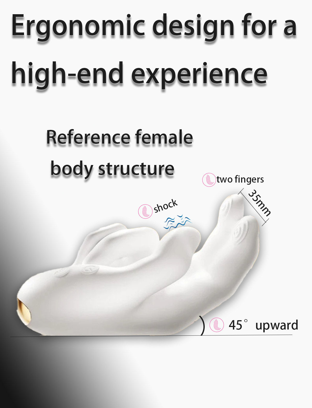 Gold right hand G-spot vibrator with heating, can be inserted into the clitoris to stimulate instant orgasm masturbation massager