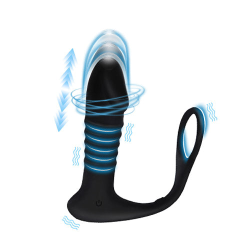 Remote-controlled fully automatic telescopic anal plug