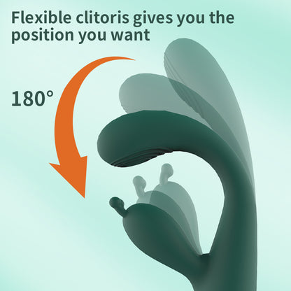 Heated vibrating dildo for women, double-headed massager