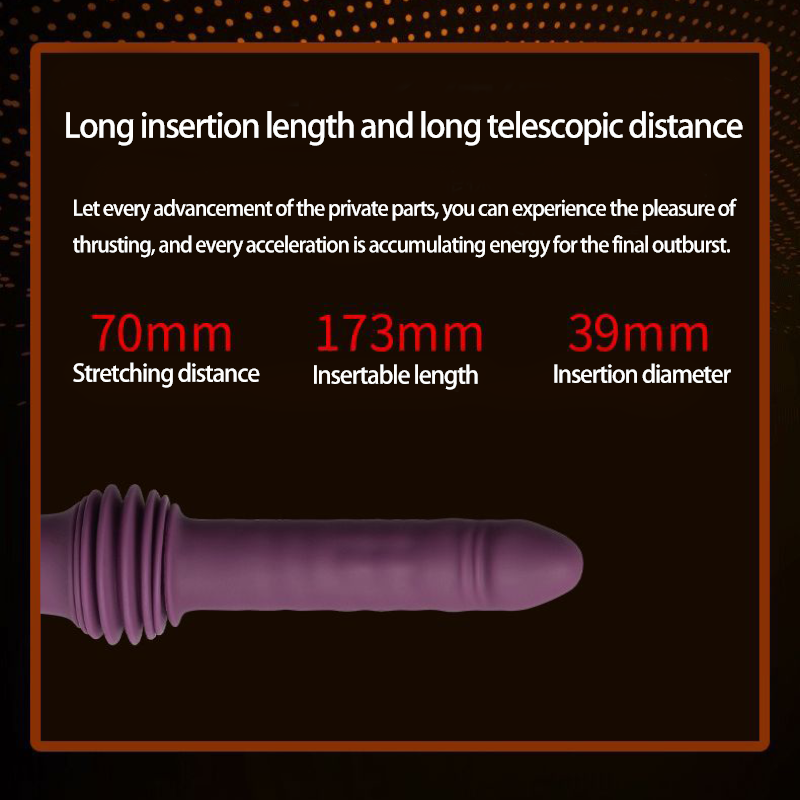 Remote Control Hands-Free Telescopic Vibrating Heating Female Masturbator