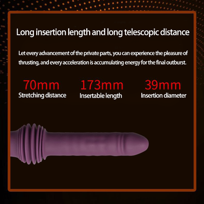 Remote Control Hands-Free Telescopic Vibrating Heating Female Masturbator