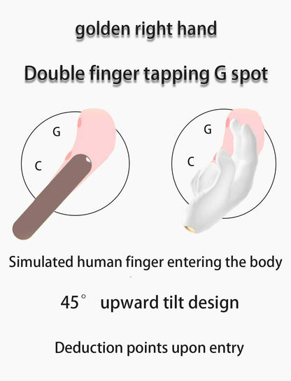 Gold right hand G-spot vibrator with heating, can be inserted into the clitoris to stimulate instant orgasm masturbation massager