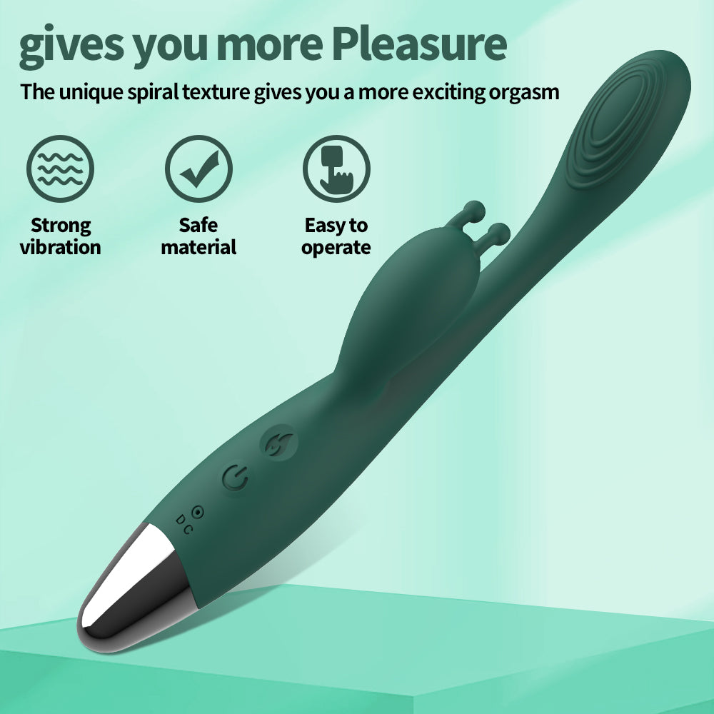 Heated vibrating dildo for women, double-headed massager