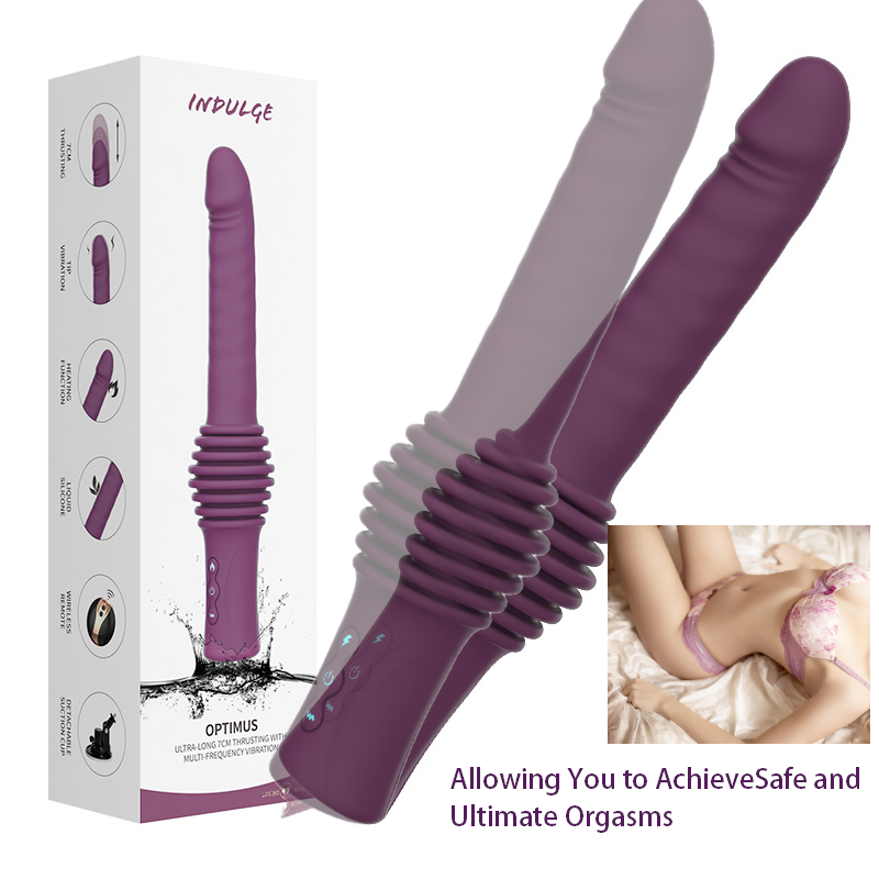 Remote Control Hands-Free Telescopic Vibrating Heating Female Masturbator