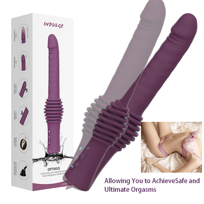 Remote Control Hands-Free Telescopic Vibrating Heating Female Masturbator