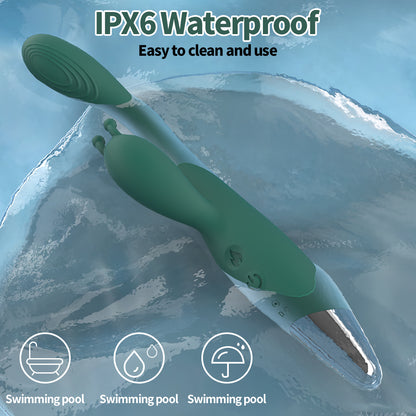 Heated vibrating dildo for women, double-headed massager