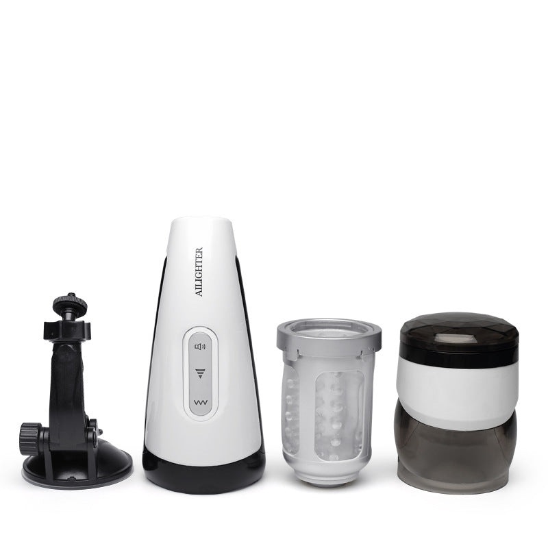 Catrina IV airplane cup automatic telescoping rotating male masturbation device.