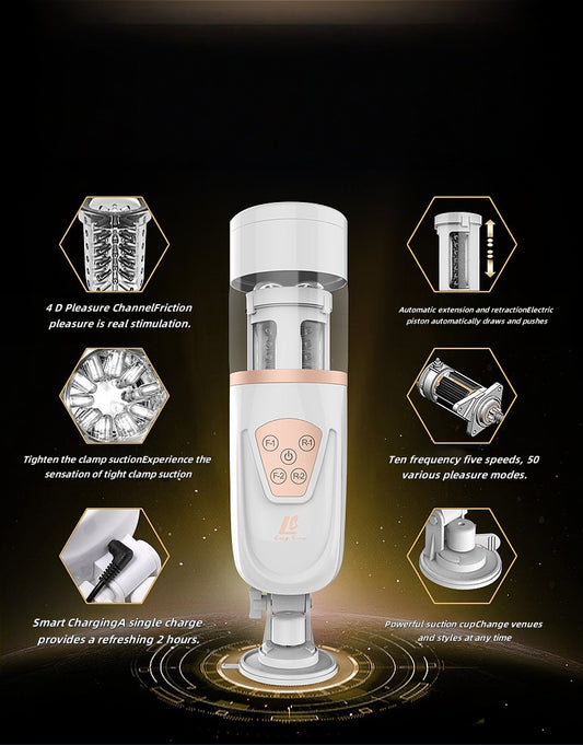 Airbag piston fully automatic insertion and telescopic clip sucking male masturbator Sex toy airplane cup