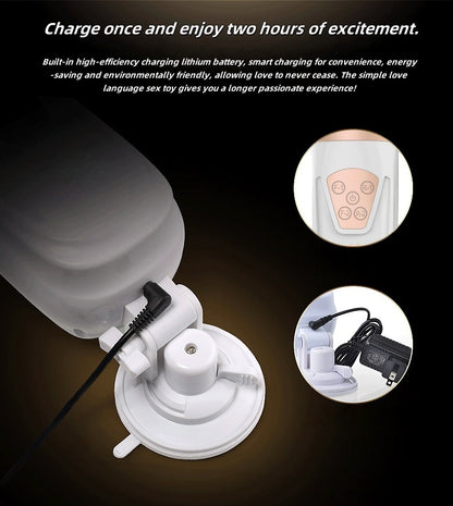 Airbag piston fully automatic insertion and telescopic clip sucking male masturbator Sex toy airplane cup