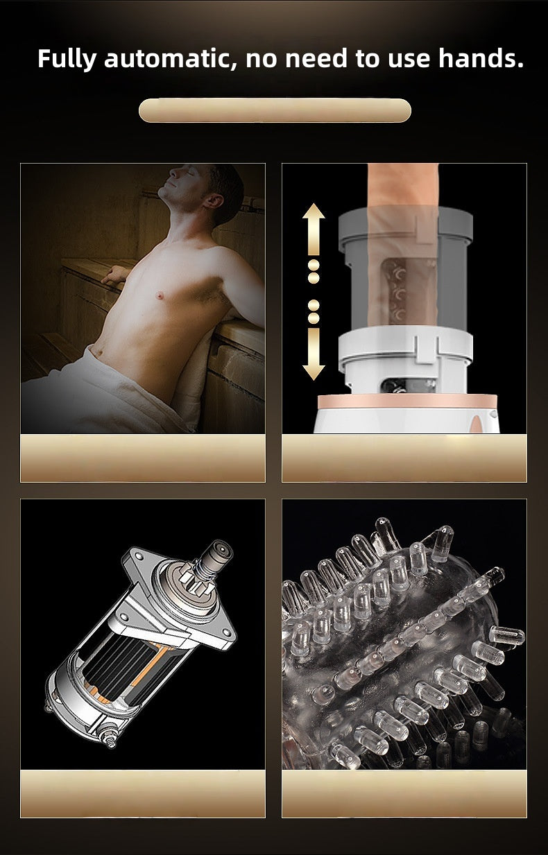 Airbag piston fully automatic insertion and telescopic clip sucking male masturbator Sex toy airplane cup