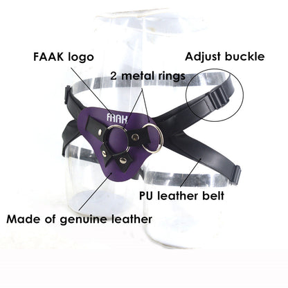 Qianai wears FAAK female device solid thick penis anal plug
