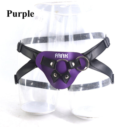 Qianai wears FAAK female device solid thick penis anal plug