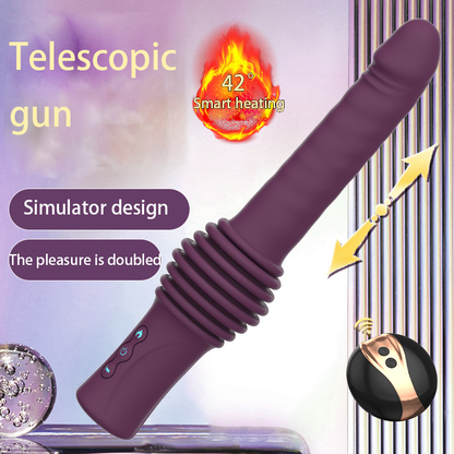 Remote Control Hands-Free Telescopic Vibrating Heating Female Masturbator
