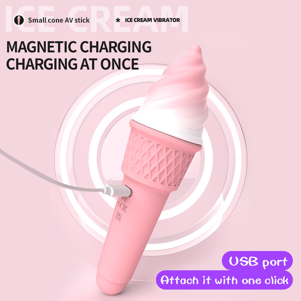 Ice cream cone clitoral massage vibrator masturbator
