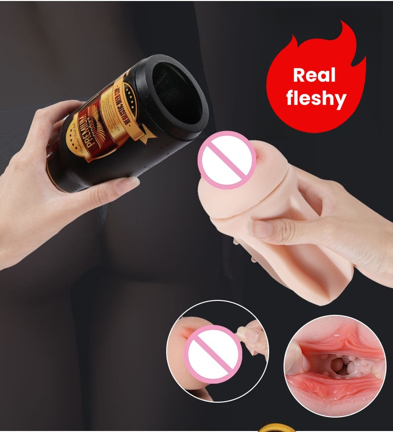 Beer bottle masturbation toy male masturbator