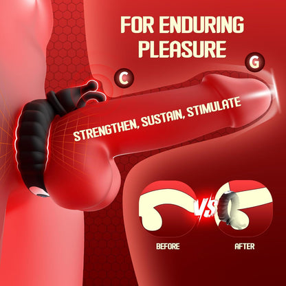 Men's snail vibrating lock sperm ring