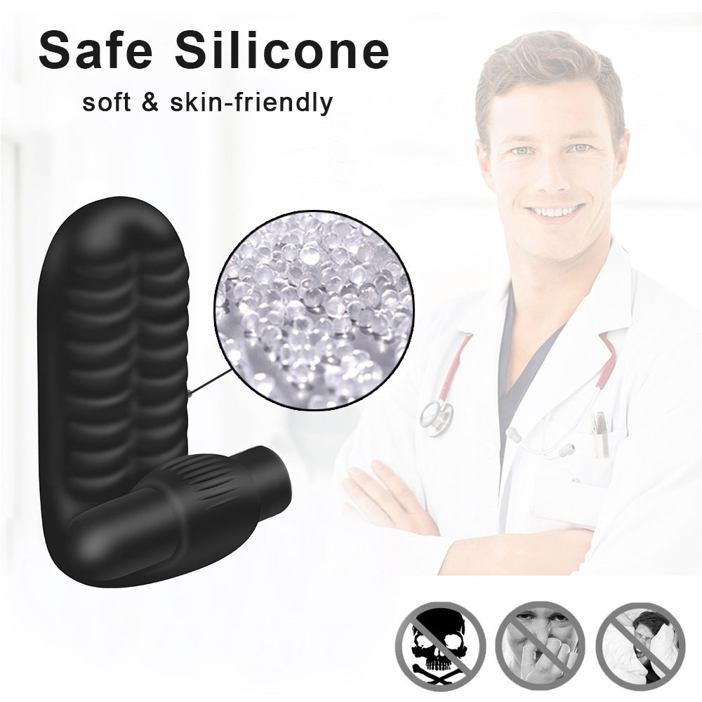 10-frequency rechargeable wearable vibrating sex finger sleeve
