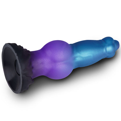 Liquid silicone irregularly shaped inflatable sex dildo