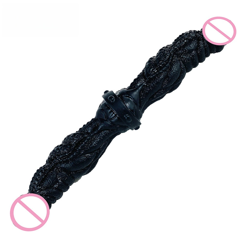 Special-shaped double-headed silicone lesbian dildo dual-use masturbator