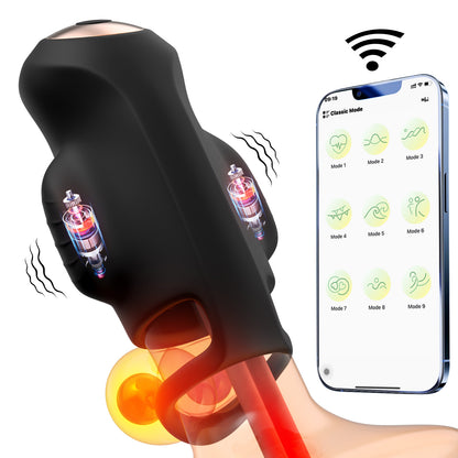 Motor-controlled masturbation device with app control.