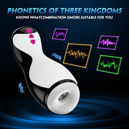 Bowling ball deep throat intelligent vibration vacuum suction sound masturbator