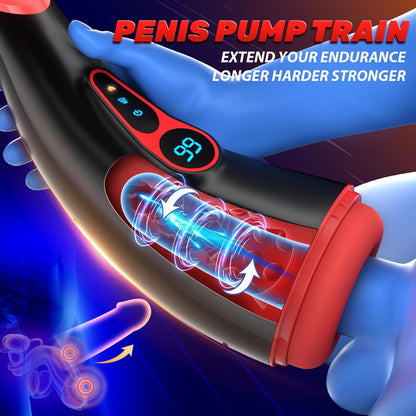 Men's fully electric sucking vibration heating masturbator