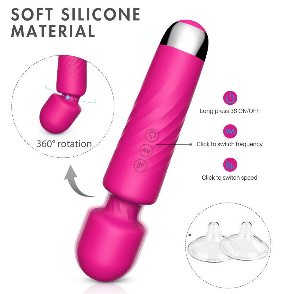 Multi-frequency AV stick female masturbator G-spot vibrator