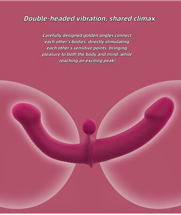 Remote control double shock double head dragon female double head simulation phallus female self Comfort vessel