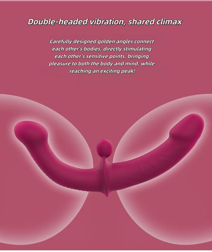 Remote control double shock double head dragon female double head simulation phallus female self Comfort vessel